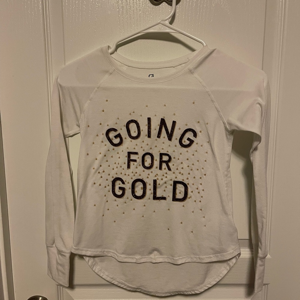 Set of 3 Girls Long Sleeve Cotton T's. Size Small